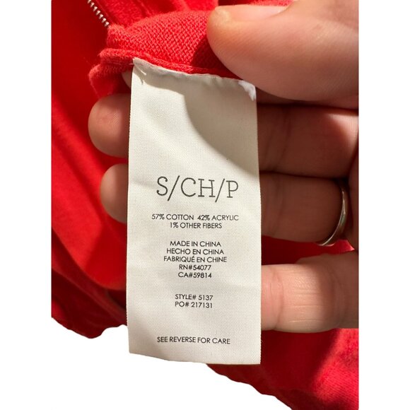 🌸3/$15🌸Red Hooded Zip-Up Jacket By Metaphor - S - Picture 5 of 5